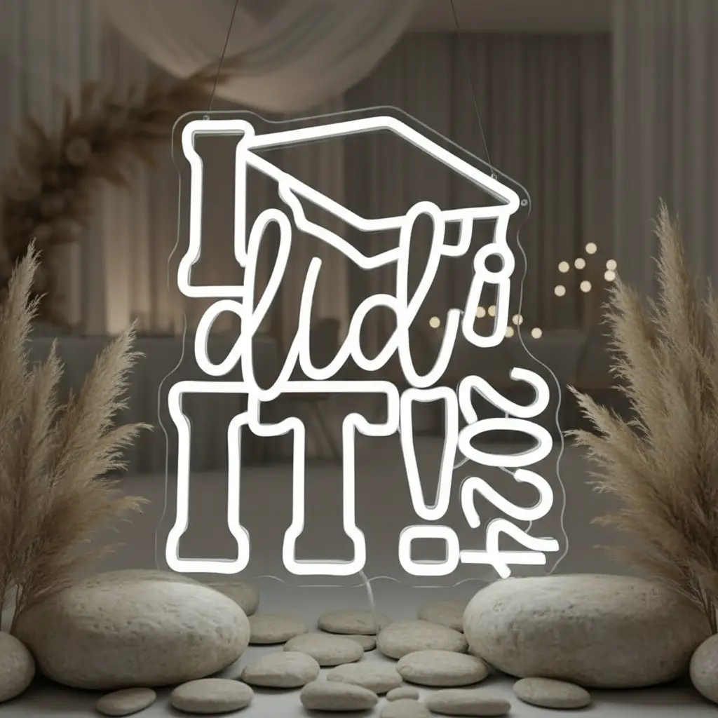Congrats Grad Neon Sign I Did It 2025 Neon Lights