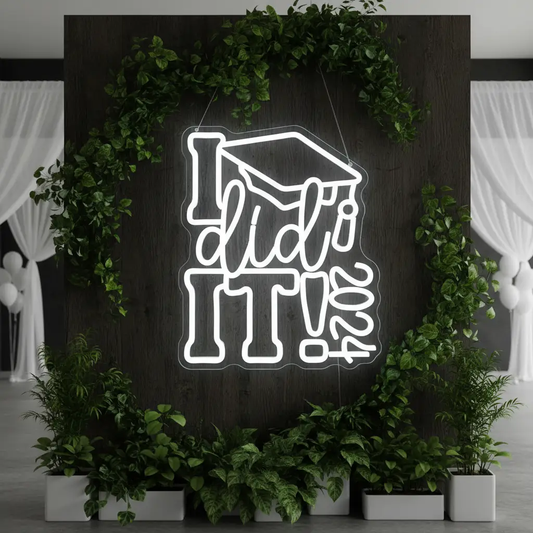 Congrats Grad Neon Sign I Did It 2025 Neon Lights