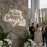 Congrats Neon Sign for 2025 Graduation Party Decor
