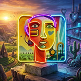 Countryside Girl Portrait Abstract Art LED Neon Sign Light Pop Art