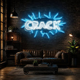 Crack Led Neon Acrylic Artwork