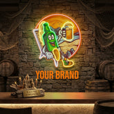 Custom Name Cute Summer Vintage Beer Bottle Decor Artwork Led Neon Sign Light