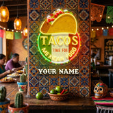 Custom Name Fast Food Of Tacos Mexican Food Led Neon Sign Light