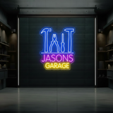 Custom Name Garage Neon Garage Light Sign