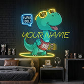 Custom Name Gift For Kids Dino Led Neon Sign Light