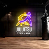 Custom Name Gradient Jiu Jitsu Logo Artwork Led Neon Sign Light