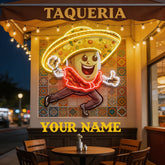 Custom Name Taco Style Dancing Disco Music Artwork Led Neon Sign Light