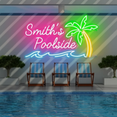 Custom Poolside Led Neon Sign Pool Bar Decor Sign