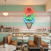 Cute Ice Cream Cartoon Artwork Led Neon Sign Light