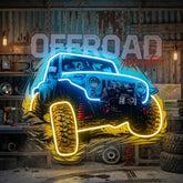Offroad Adventure Dark Car LED Neon Sign Light Pop Art