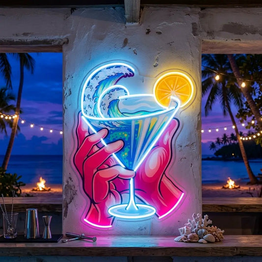 Tropical Mocktail LED Neon Sign Light Pop Art