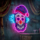 Clown Skull LED Neon Sign Light Pop Art