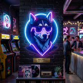 Cool Husky LED Neon Sign Light Pop Art