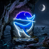 Blue Whale Ocean LED Neon Sign Light Pop Art
