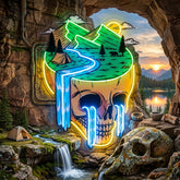 Mountain View Skull LED Neon Sign Light Pop Art