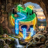 Mountain View Skull LED Neon Sign Light Pop Art