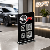 Custom Double QR Code Vertical Rectangle Stand Layout B