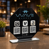 Custom Multi QR Code Octagon Stand