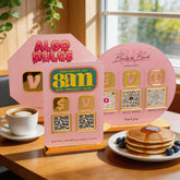 Custom Double QR Code Vertical Rectangle Stand Layout A