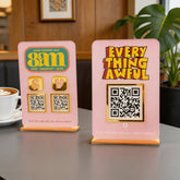 Custom Single QR Code Vertical Rectangle Stand