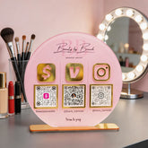 Custom Triple QR Code Circle Stand