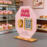 Custom Single QR Code Octagon Stand