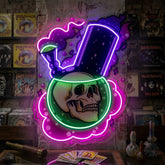 Bong Skull LED Neon Sign Light Pop Art