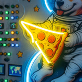 Astrodog Pizza LED Neon Sign Light Pop Art