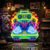 Dj Electro Music LED Neon Sign Light Pop Art