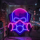 Skull Gas Mask LED Neon Sign Light Pop Art