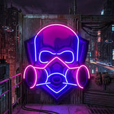 Skull Gas Mask LED Neon Sign Light Pop Art