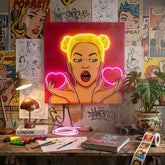 Woman Bring Loves LED Neon Sign Light Pop Art