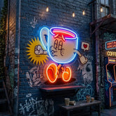 Coffee Cup Cute Trendy Retro LED Neon Sign Light Pop Art