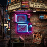 Retro Television Star Collapse Art LED Neon Sign Light Pop Art