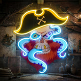 Pirate Captain Skull LED Neon Sign Light Pop Art