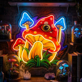Psychedelic Eye Mushroom LED Neon Sign Light Pop Art