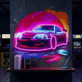 Colorful Car LED Neon Sign Light Pop Art