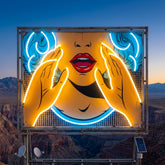 Comic Book Girl LED Neon Sign Light Pop Art
