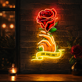 Roses Gift LED Neon Sign Light Pop Art