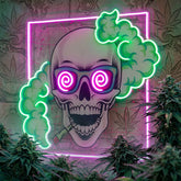 Smoking High Skull LED Neon Sign Light Pop Art