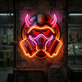 Gas Mask Esport LED Neon Sign Light Pop Art