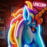 Unicorn Head LED Neon Sign Light Pop Art