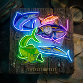 Colorful Fishing LED Neon Sign Light Pop Art