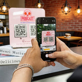 Custom Double QR Code Square Stand Layout A