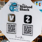 Custom Double QR Code Octagon Stand Layout A