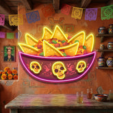 Deadly Delicious Nachos LED Neon Sign Light Pop Art