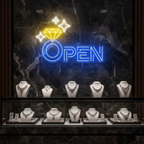 Diamond Open Indoor Neon Sign Business Wall Decor Art