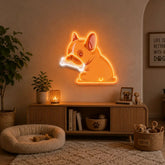 Dog Gnawing Bone LED Neon Sign Light Pop Art