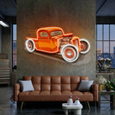 Drag Racing Car LED Neon Sign Light Pop Art