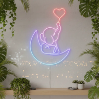 Elephant in the Moon Neon Sign Kids Room Decor
